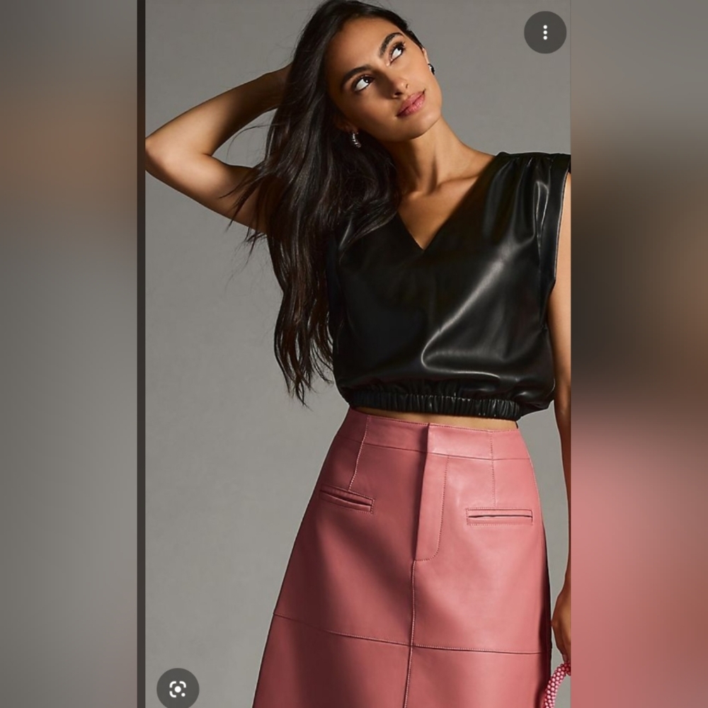 Bishop + Young Simone Vegan Leather Top – NWT Anthropologie